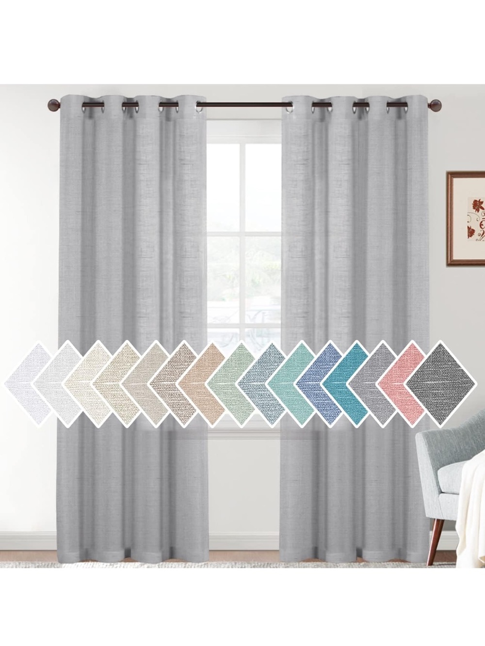 Classic Grey curtains 85 by 52